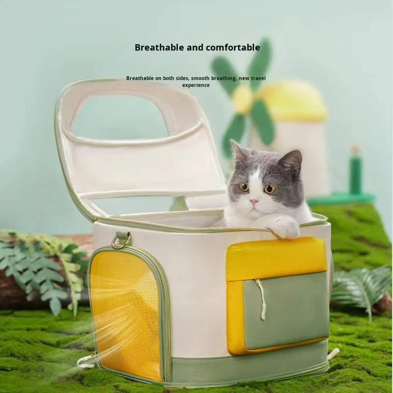 

Eco Friendly Cycling Dog Backpack Breathable Single Shoulder Nylon Carrier for Bicycle Rides