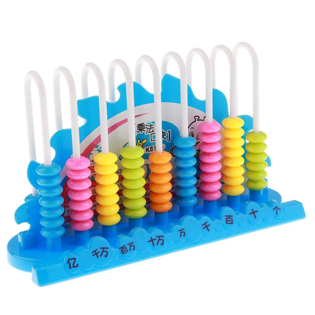 Portable Plaststic 9 Rows 10 Beads Arch Abacus Arithmetic Math Number Counting Aid Kids/Baby Preschool Educational Toy