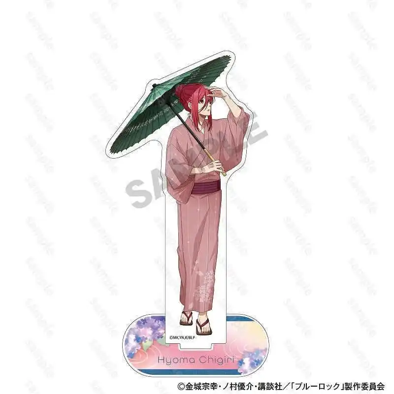 JX TOY Anime BLUE LOCK May Rain Acrylic Stand Rin Figure Kimono Statue  Hyoma Chigiri Figur Umbrella Reo Mikage Desk Ornaments