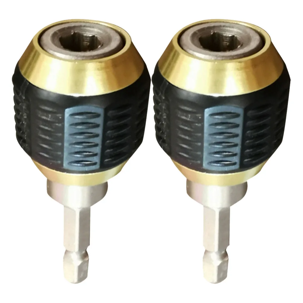

2 Pcs Hexagonal Drill Chuck Adapter Driver Socket Fast Change Keyless Connecting Rod Metal Easy Install