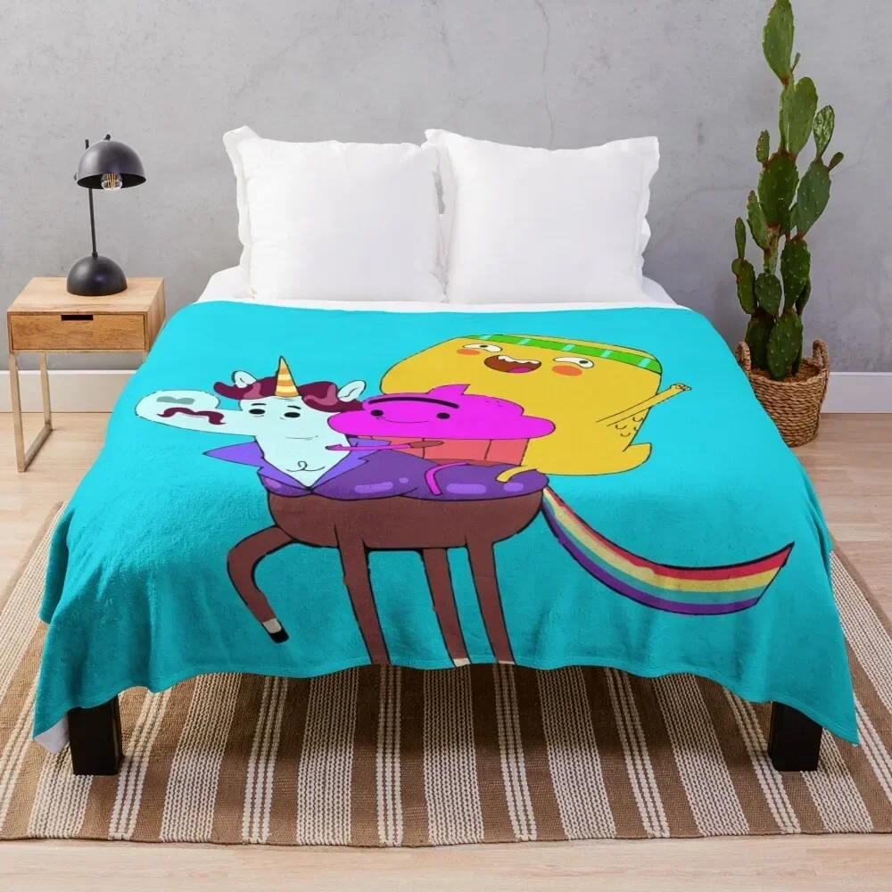 

Cupcake and Dino and the unicorn Throw Blanket Decorative Sofas Bed christmas decoration Camping Blankets