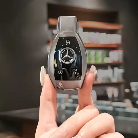 자동차 원격 고급 회색 키 케이스 커버 쉘 Fob 액세서리 메르세데스 벤츠 A B C S 클래스 AMG GLA CLA GLC W176 W221 W204 W205