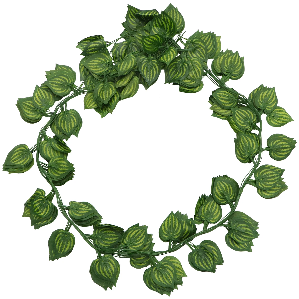 

12Pcs Artificial Leaf Rattan Green Hanging Vine Decor Simulation Plant Garland Suitable for Wall Door Balcony Party