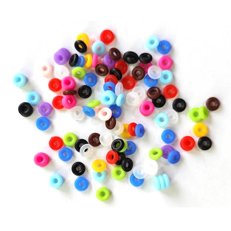 200pcs Silicone Spacer Beads Rubber Stopper Rings Bracelet Positioning Gaskets for Charms Bracelet Jewelry Making Accessories