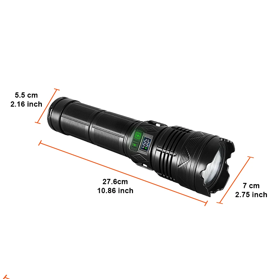 Most Powerful Flashlight 10000000LM Rechargeable LED Lamp Super Bright Tactical Lantern With COB Light Emergency Flashlights
