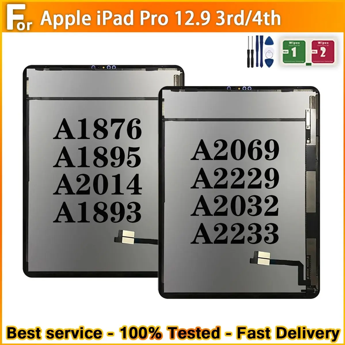 LCD do iPada Pro 12.9 3. generacji A1876 A1895 A2014 A1983 i 4-го generacji A2229 A2069 A2232 A2233 Wymiana ekranu dotykowego LCD