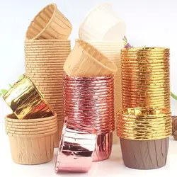 50pcs paper cake decoration mold circular muffin cake baking cooking tool