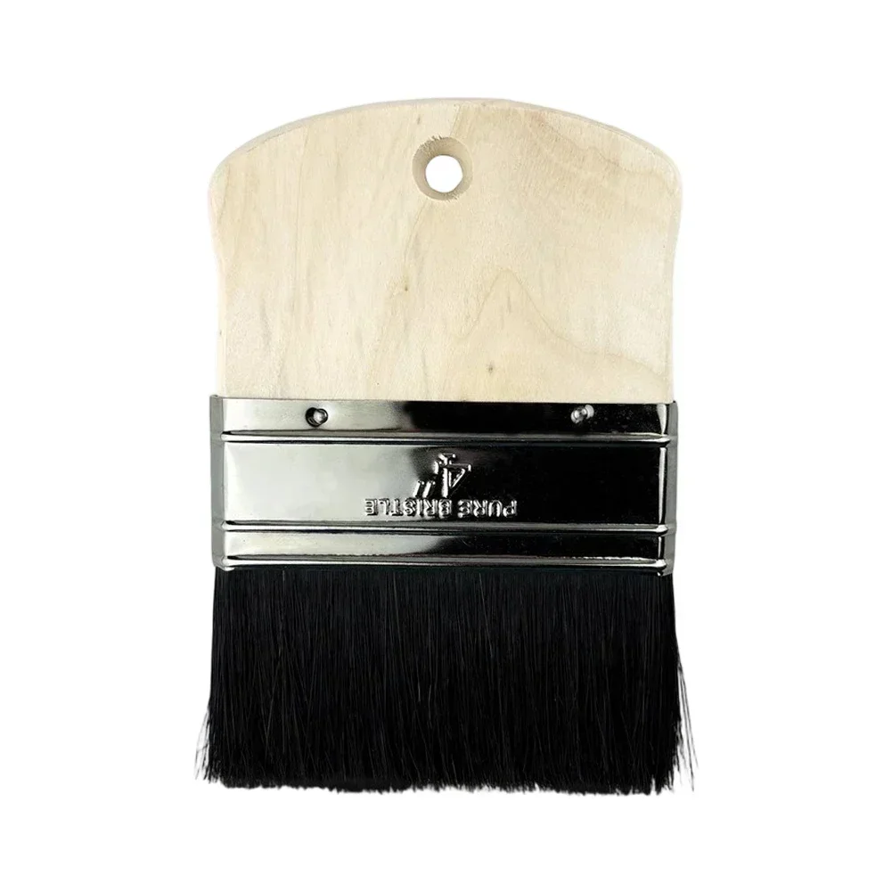 

Artist Paint Brush Flat Paint Brush For Mural Painting Birch Wood Handle Double Pressure Welded Collar Easy To Clean