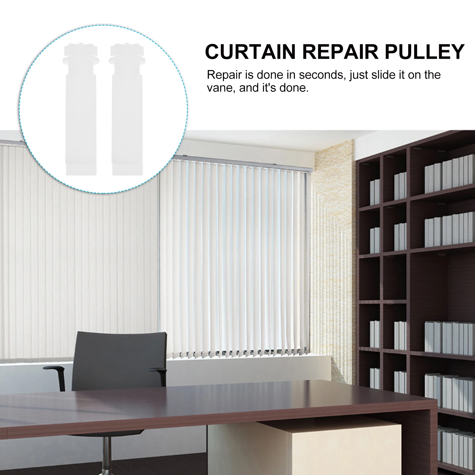 

10pcs Vertical Blinds Replacement Slide-On Repair Pulley For Curtain Fittings Plastic Pulley Easy Install For Blind