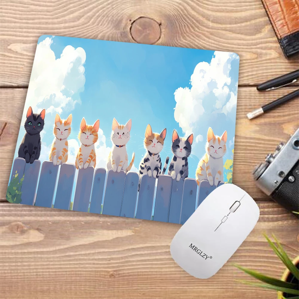 만화 고양이 게이밍 매트 데스크 패드 사무실 책상 용품 마우스 매트 러그 데스크탑 데스크 패드 귀여운 게이밍 PC 플레이매트 900x400