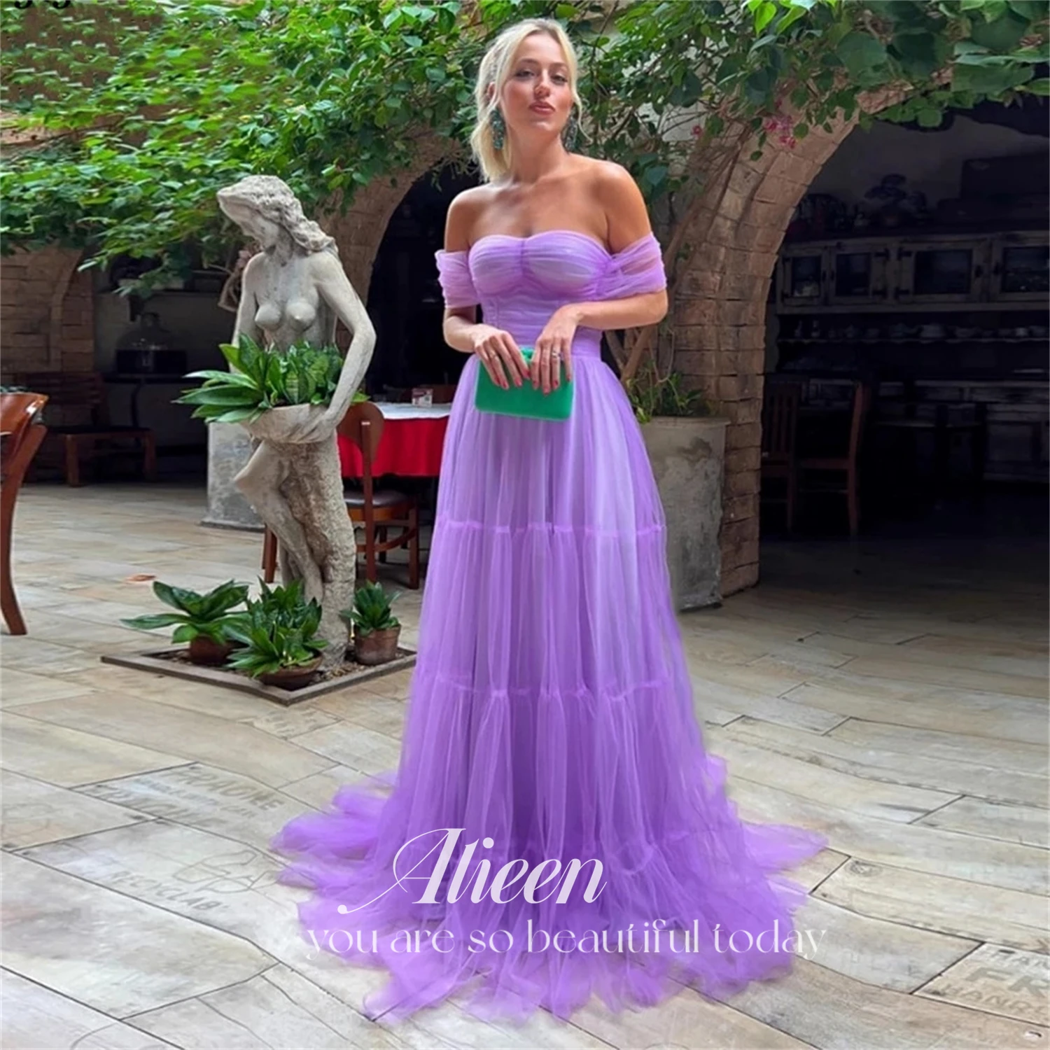 

Aileen Party Dress for Wedding Ceremony Dress Party Evening Elegant Luxury Celebrity Formal Dresses for Special Events Purple