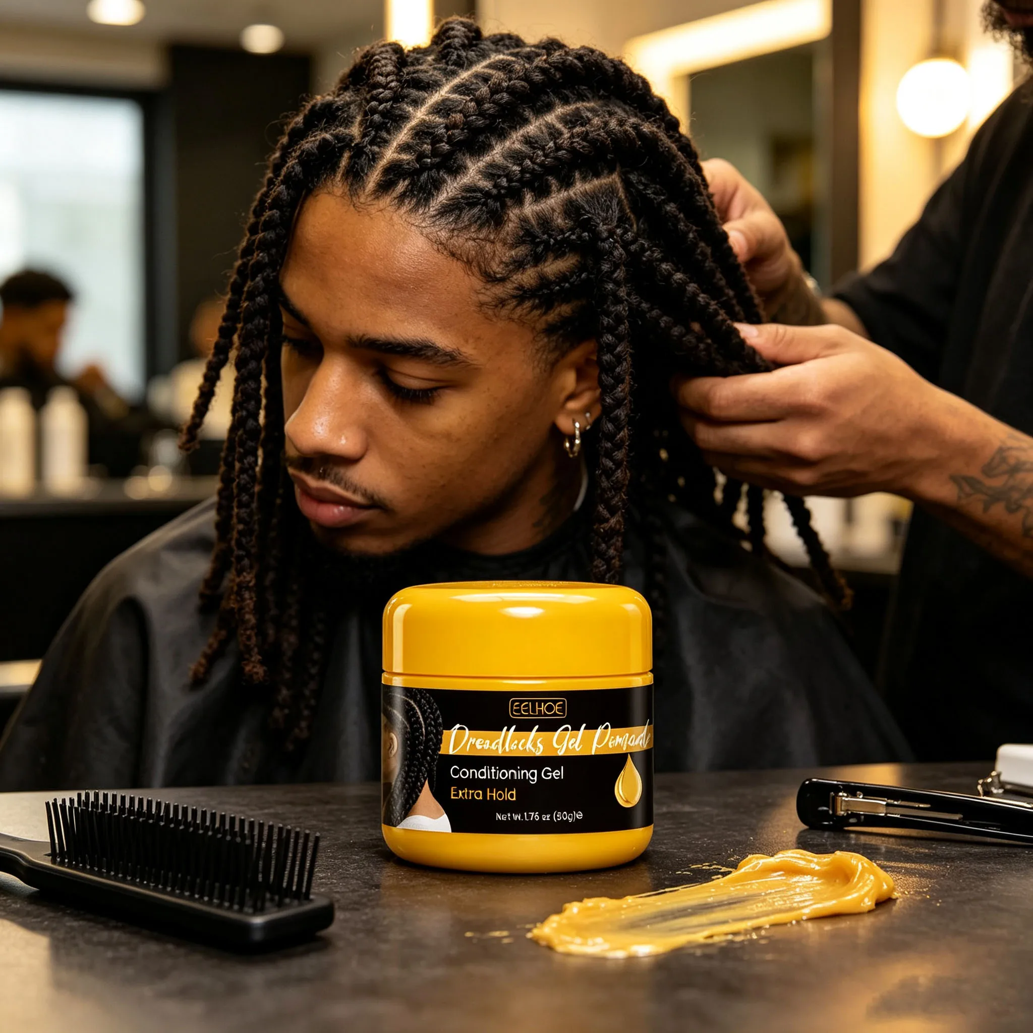 Dreadlocks Hair Gel Anti Shedding Styling Fragmented Hairs Edge Control Tames Frizz Moisturizing Curly Hair Braid Shaping Cream