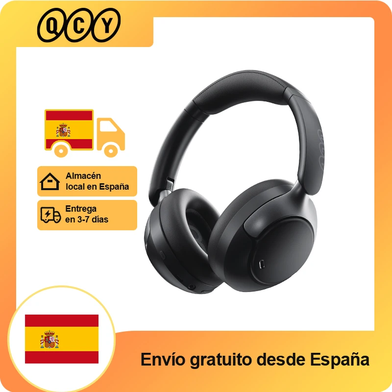 qcy h3 pro anc auriculares inalambricos auriculares de audio espacial de alta resolucion con cancelacion de ruido ldac 50db auriculares sobre la oreja conexion dual