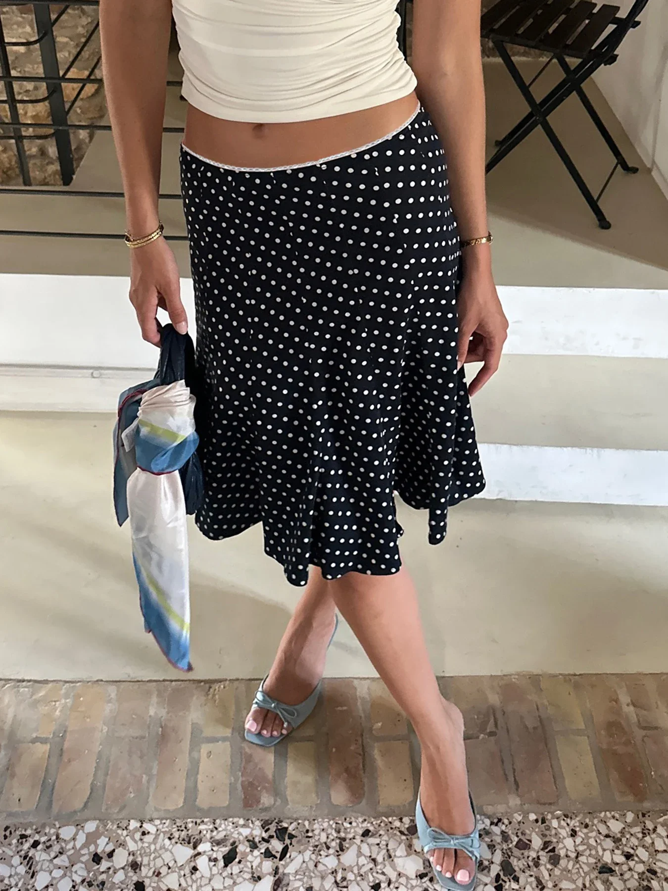 

Polka Dot Slim Fashion Midi Skirts Vintage Chic Retro Sexy Classic Casual Basic Bottoms Streetwear Baggy Clothes