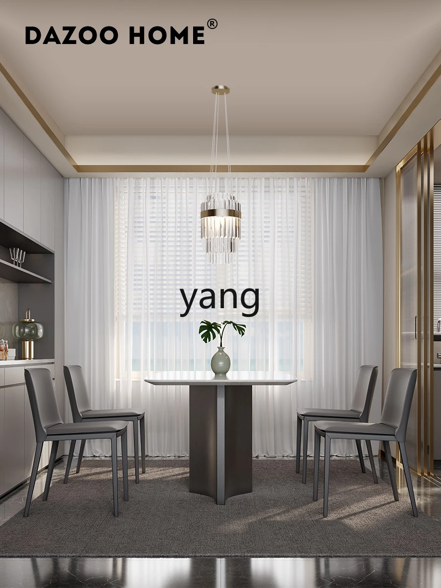 Ltt marble dining table rectangular modern simple light luxury premium dining table