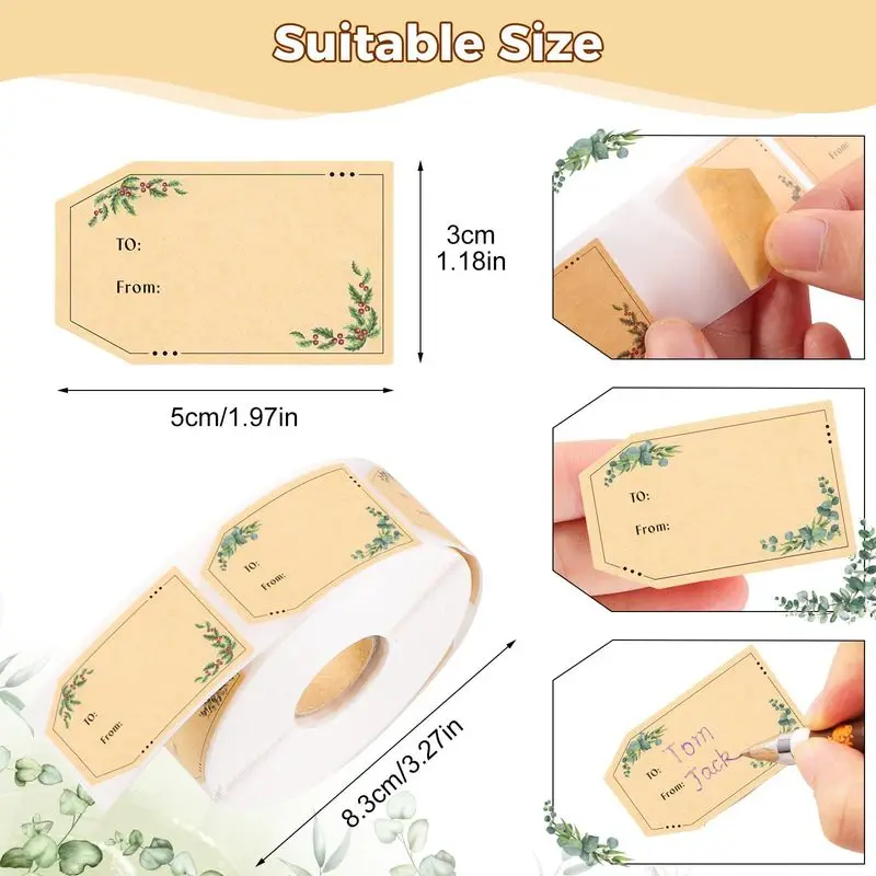 300pcs holly berry Christmas stickersDIYHandwritten gift wrapping self-adhesive stickers