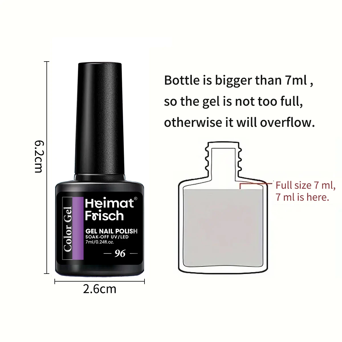 Smalto per unghie gel Heimat Frisch a bottiglia singola: colori popolari autunno/inverno, facile da applicare, ideale per disegni di unghie fai da te. Adatto