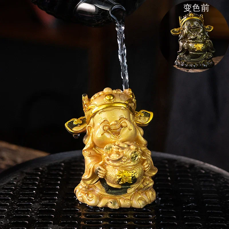 Creative Color-changing Persimmon Tea Pet Simulation Fruit Ruyi Cabbage God Of Wealth Tea Set Ornaments Tea Tray Decoration