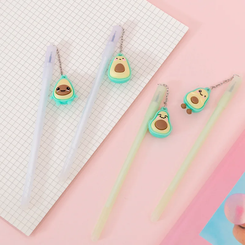 50PCS  Avocado pendant creative cartoon student neutral pen student stationery neutral pen wholesale June 1 final prize