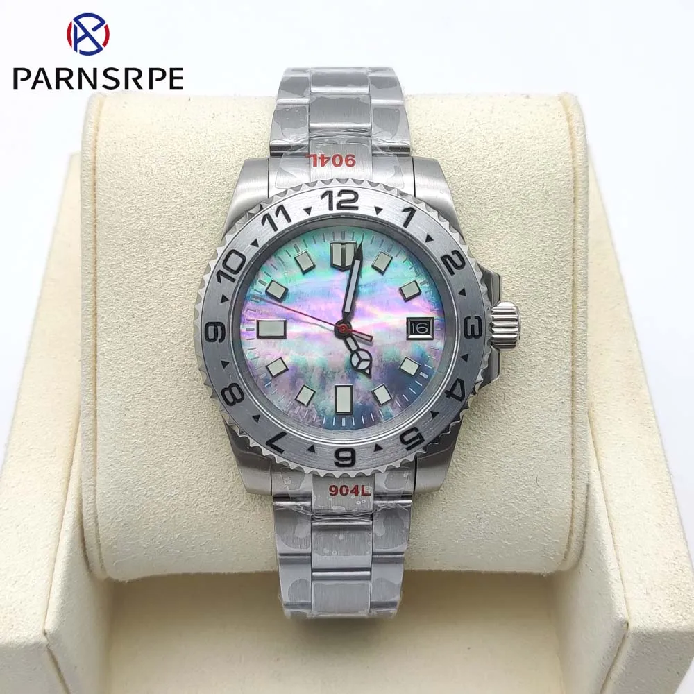 

40mm Men's Mechanical Business Watch Sapphire Glass Solid Case Back NH35 Movement 316L Stainless Steel Case Strap Color Dial