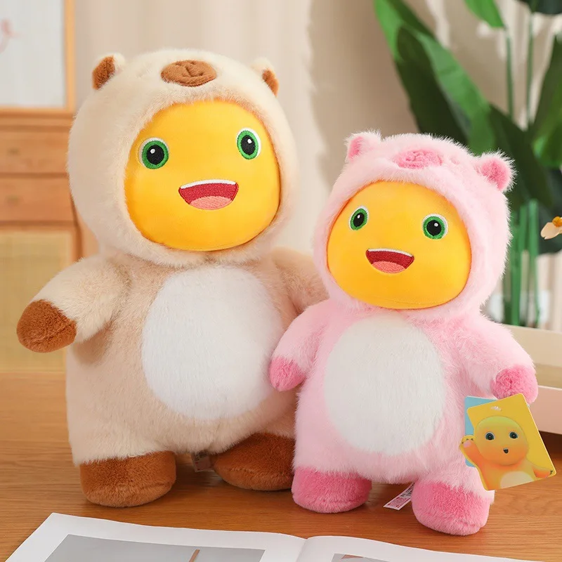 Die Miniso echte Schweinmilch-Drachenpuppe verwandelt sich in eine süße Kapibala-Capybara-Dinosaurierpuppe. Ragdoll-Plüsch-Geburtstagsgeschenk