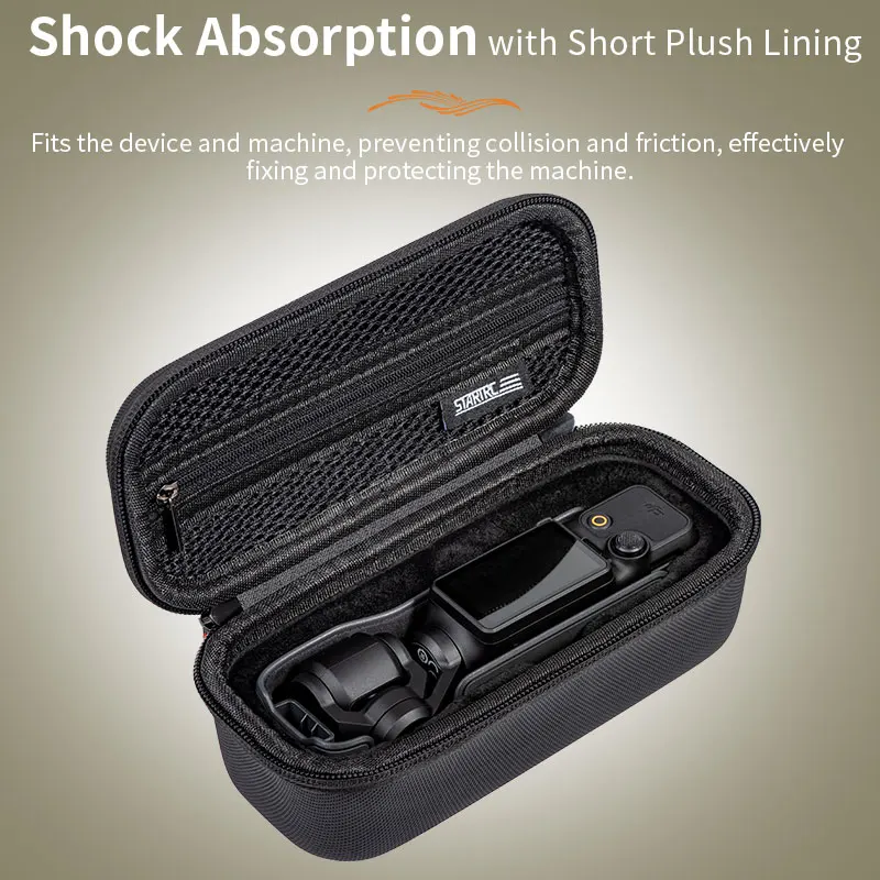 Mini Storage Bag  For Dji Pocket3 Camera Accessory Box W Climbing Hook Hand Rope Portable Storage Bag Shock-resistant