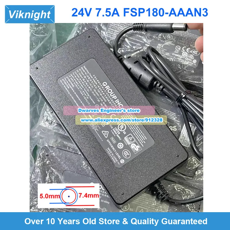 

FSP180-AAAN3 24V 7.5A 180W AC Adapter Laptop Charger FSP180-AABN3 for EPS22H3 EPS15S2 15/22inch EloPOS E931330 E937340