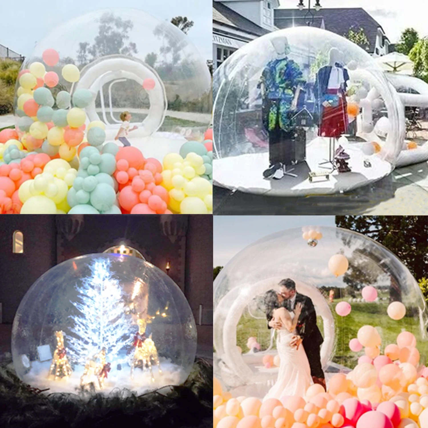 Inflatable Bubble Balloon House with Blower, Bubble Tent for Kids Party Balloons Clear for Home Party Wedding Holiday Ball Pit