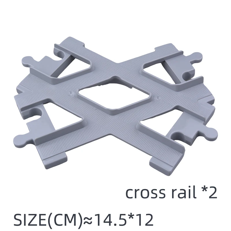 Vehicle Track Block Train Straight Curved Track Crossover Parts Railway Switch Big Size Building Bricks City View Accessories