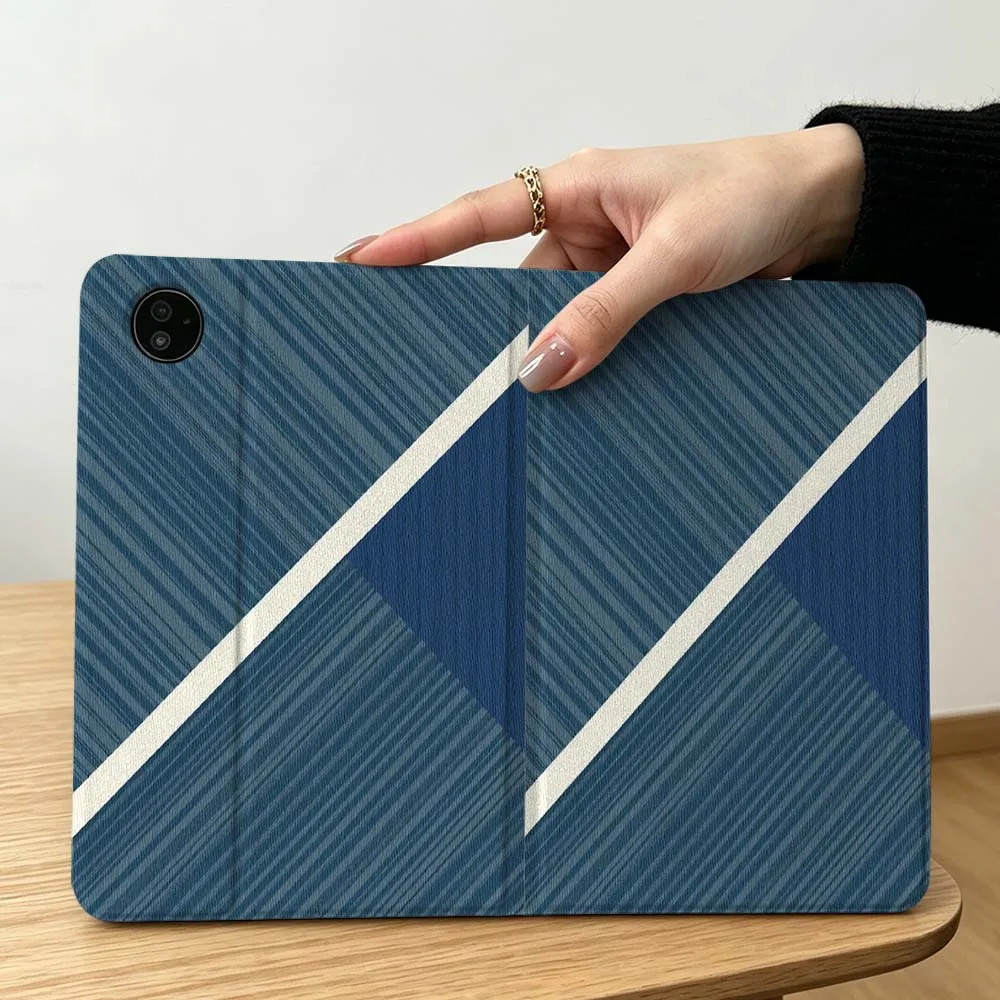 Diagonal Stripe Pattern For Lenovo Xiaoxin Pad Pro Tab P12 P11 11 13 11.2 11.5 10.6 inch K11 Plus Tablet Case Pen Tray