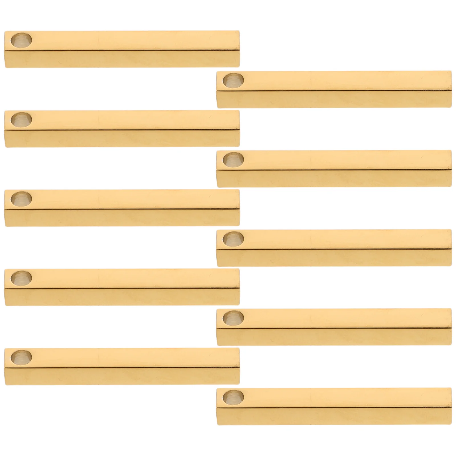 แท่งสลักชื่อสแตนเลส 10 ชิ้น สำหรับทำพวงกุญแจ จี้ ป้ายชื่อ งาน DIY เครื่องประดับ