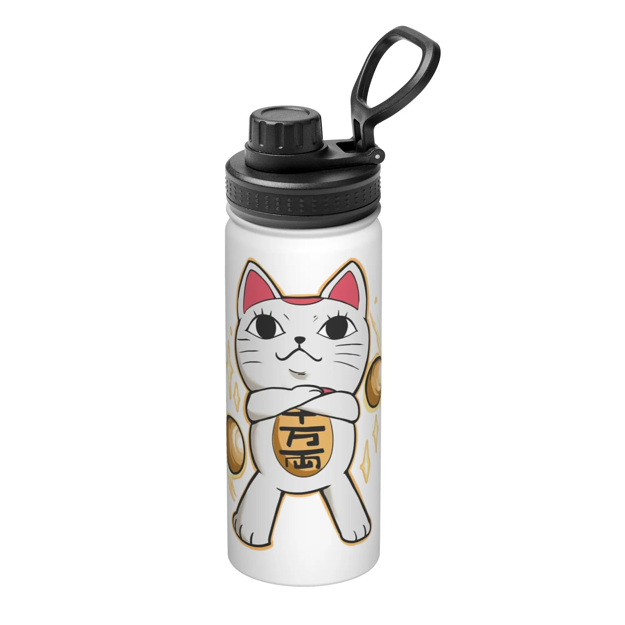 Anime Dandadan Turbo Granny Cat 18OZ Sports Insulated Kettle  Thermal Cup Stainless Steel Office Home Mug Water Bottle