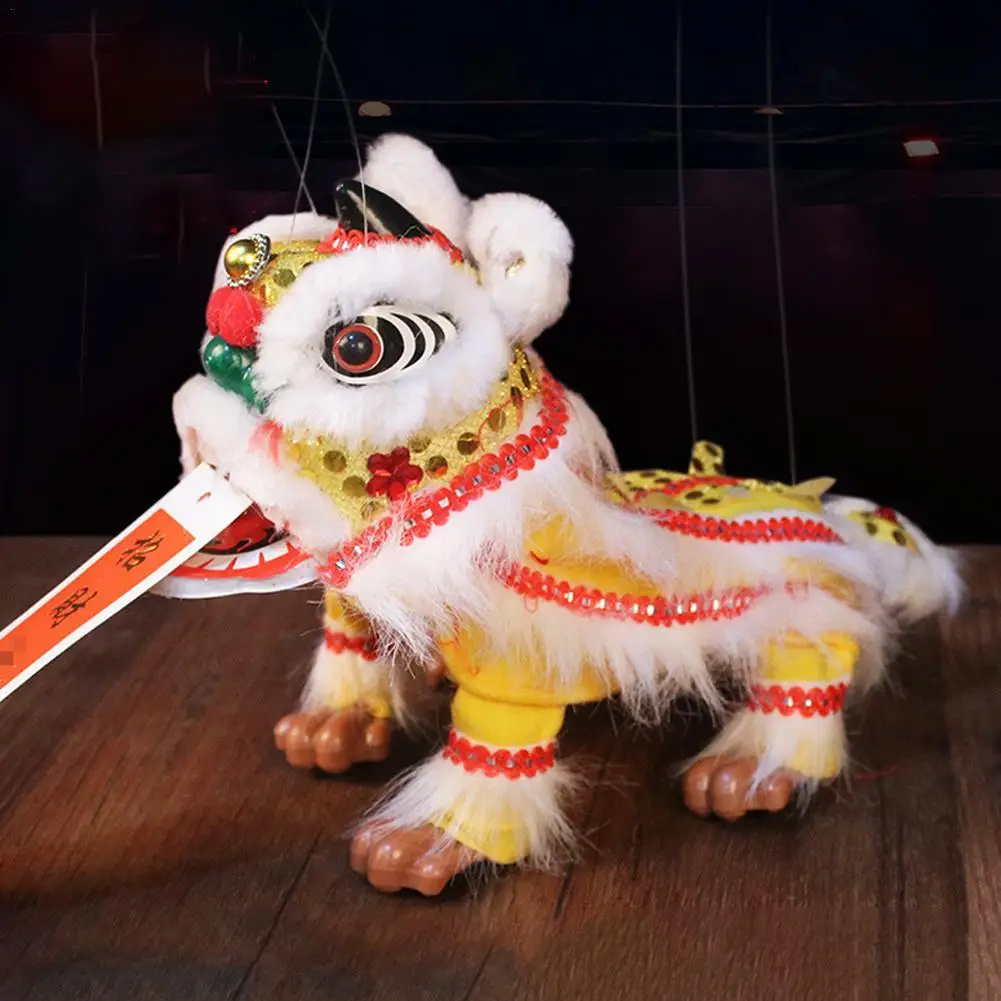 

Chinese Dancing Lion Marionette Toy Creative String Lion Dance Puppet Lion Dance Mascots Handicrafts Festival Gifts For Children