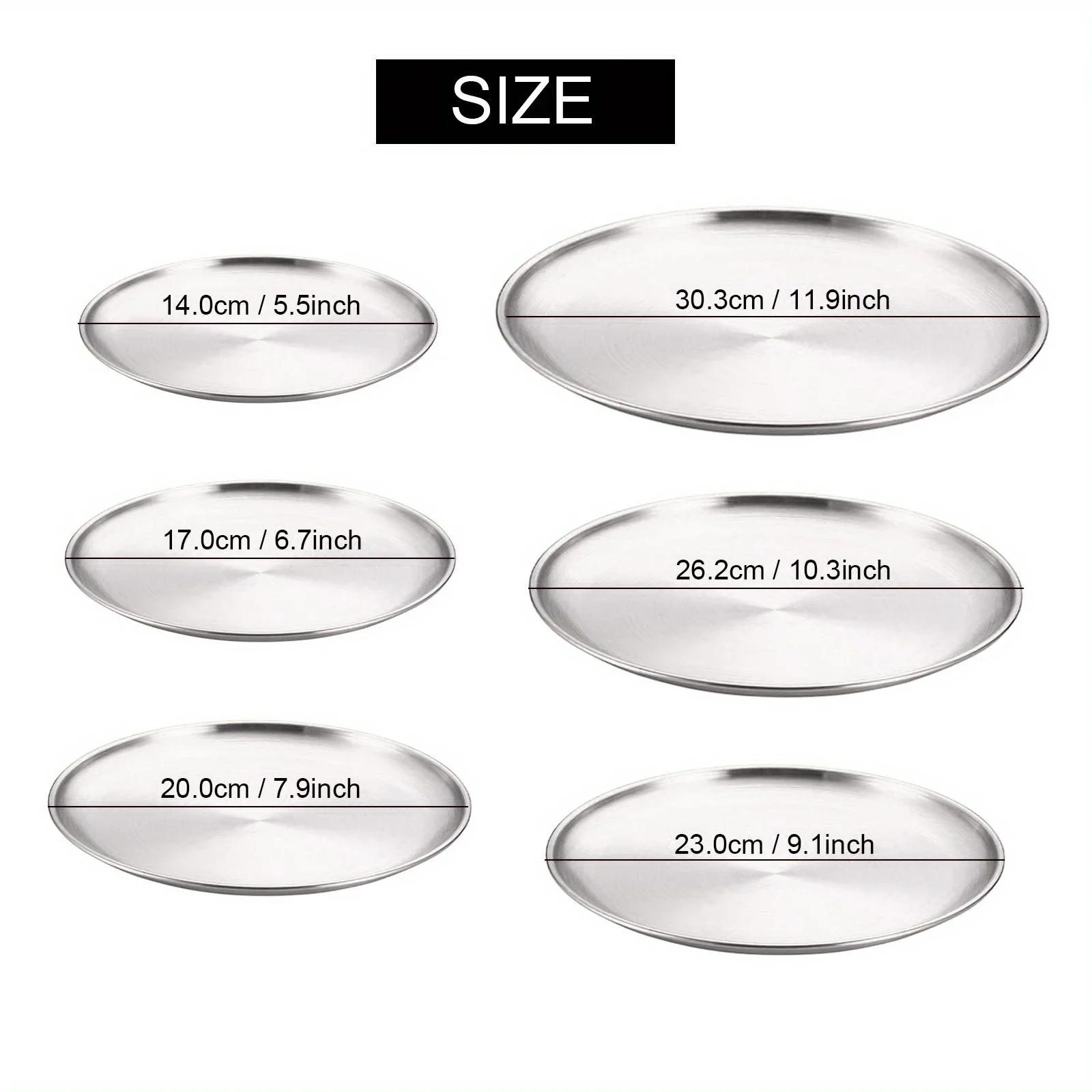 Stainless Steel Plate Set 3