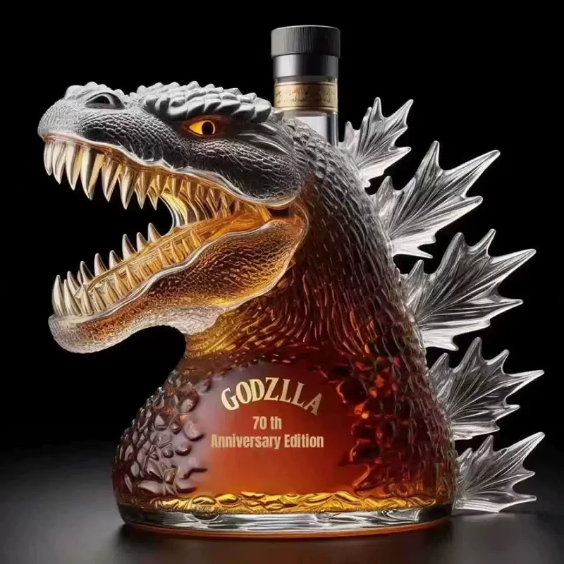 

Funny Middle Finger Whiskey Glass Decanter Duck Turtle Dog 10Oz Glass Whiskey Wine Bottle Statue Decoration for Bar Office Home