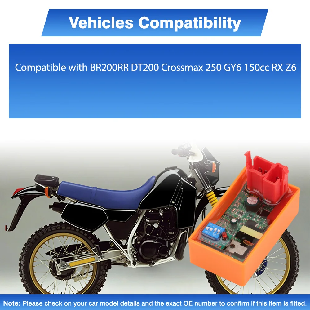 DC CDI Ignition Box With DIP Switch 6 Pins For BR200RR DT200 Crossmax 250 GY6 150cc RX Z6 Motorcycle Accessories