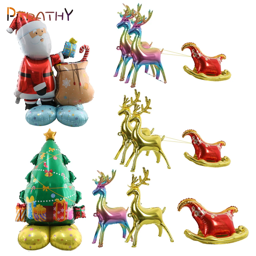 

Christmas Balloon Standding Elk Foil Balloons Cartoon Deer Balloon 4D Animal Balloon Xmas Party New Year Decor Reindeer Balloon