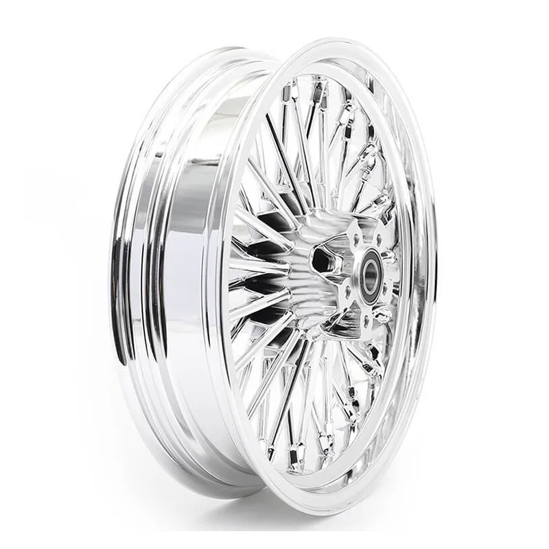 Motorcycle Wheels16x3.5 Rear 18 19 20 21 Inch 48 Fat Spokes Dual Disc Chrome Motorcycle Rims for Harley