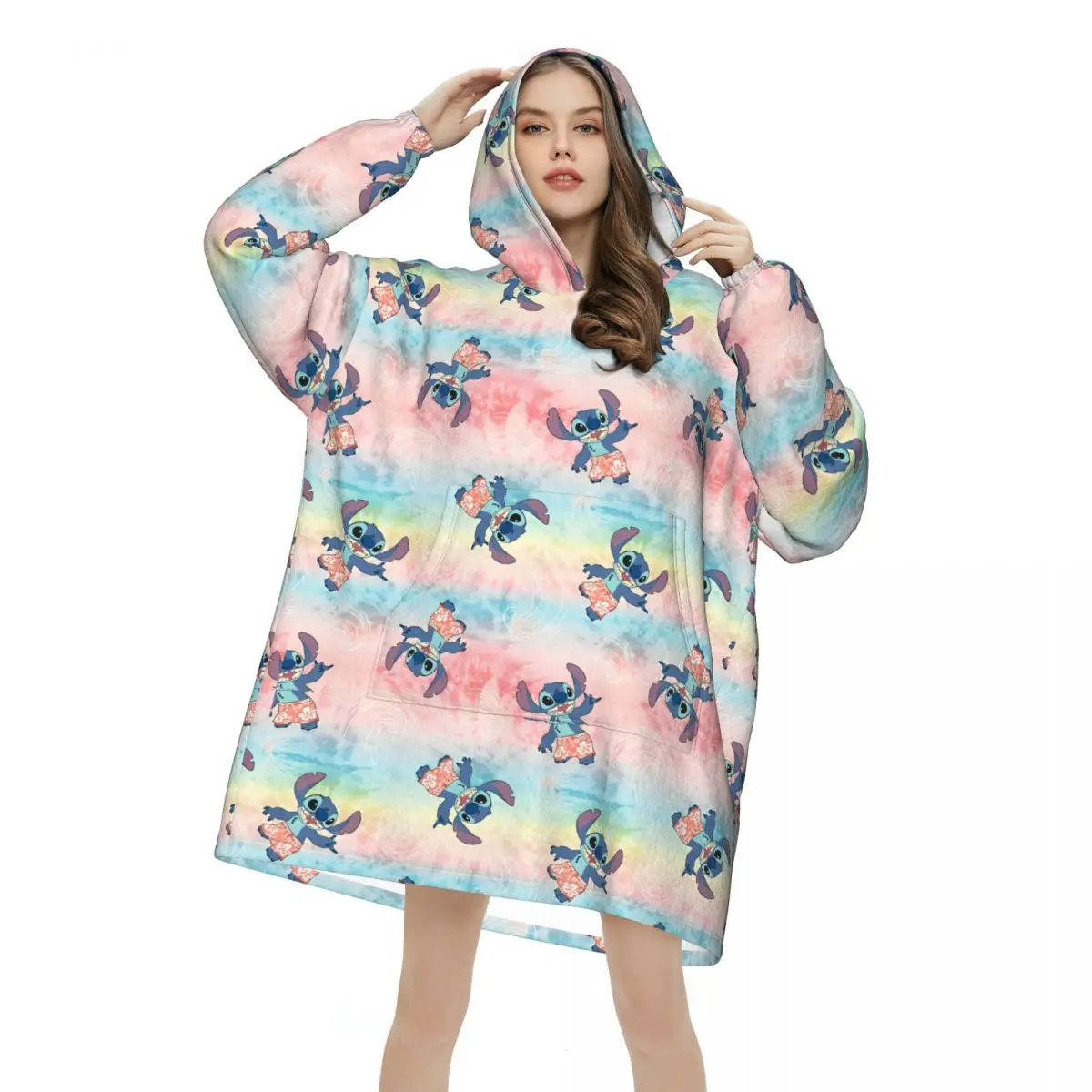 

Stitchs Wearable Blanket Hoodie for Women Men Oversized Sweatshirt Blanket with Pocket