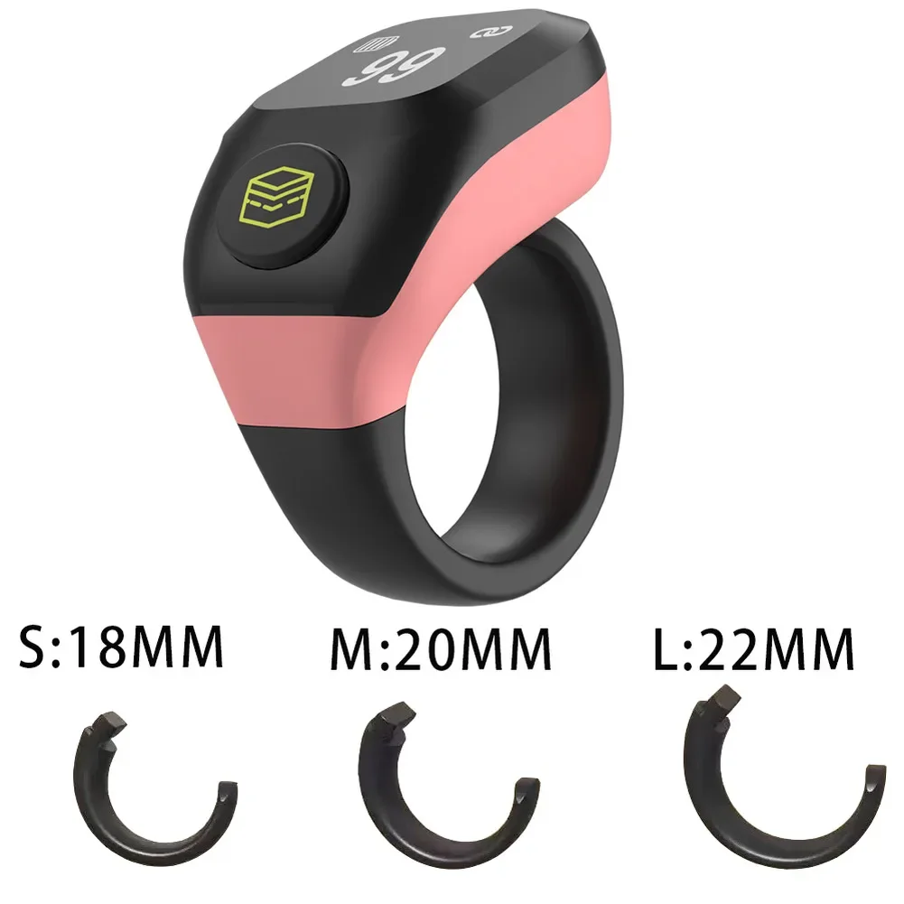 Tasbih Counter Ring With Clear 0.42 Inch Display 64x32 Resolution For Zikr And Salah Tracking Single Button Control