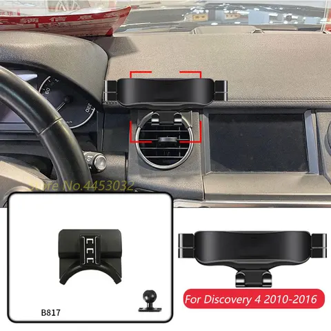 Гравитационный автомобильный держатель для телефона для Land Rover Discovery 4 2010-2016, базовое крепление, специальная подставка, регулируемый кронштейн, аксессуары для интерьера