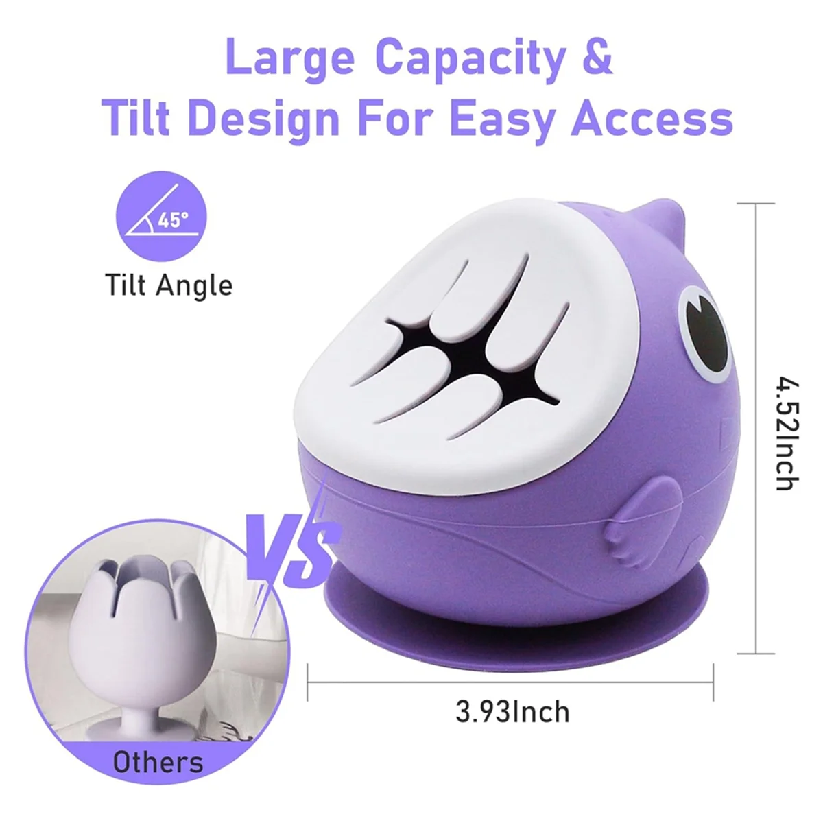 L33A_Detachable Large Capacity Suctioned Vinyl Weeding Scrap Collector,Weeding Vinyl Tool,Vinyl Collection Box Purple