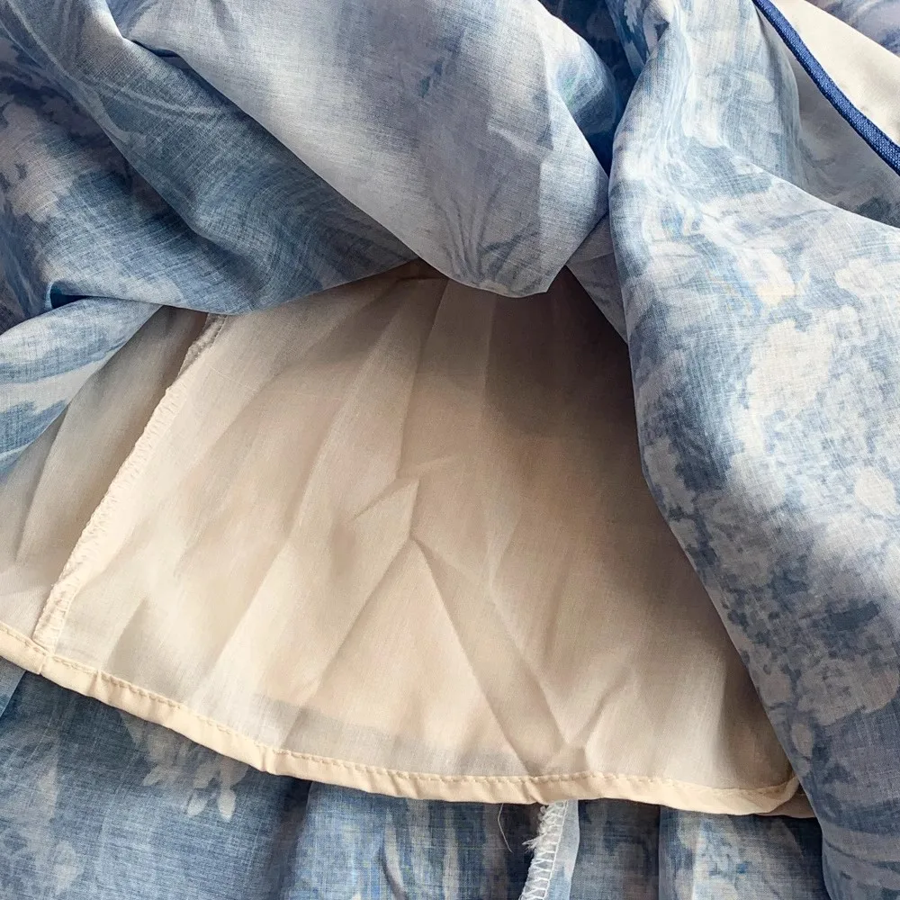 Robe élégante à imprimé Floral bleu pour femmes, à bretelles, sans manches, vêtements de fête de vacances, Streetwear, moulante, été