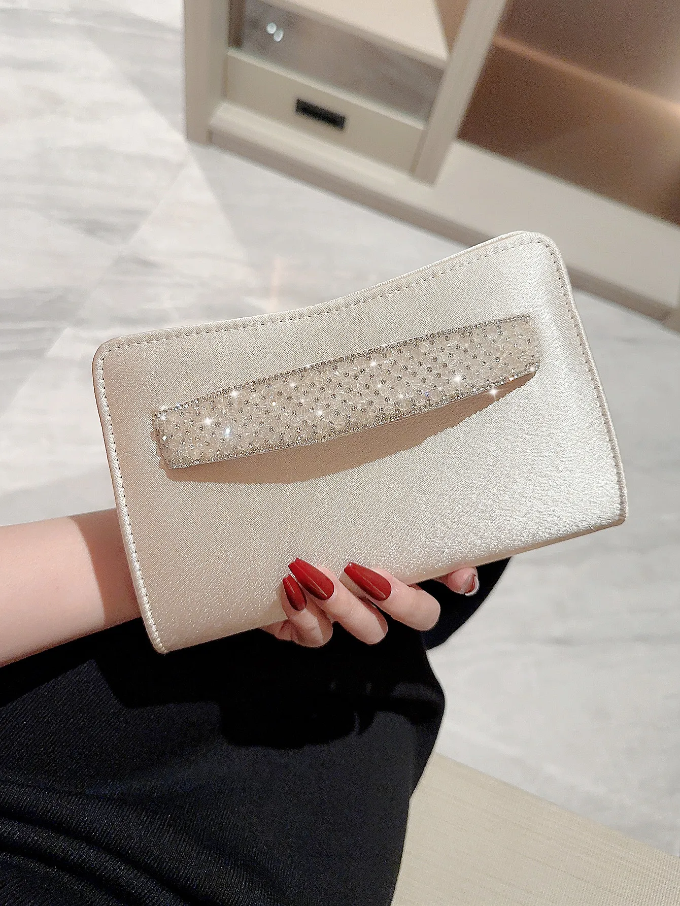 Women\'s Fashion Satin Clutch Bag Evening Bag Dress Bag Evening Bag Clutch Bag Banquet Bag Wedding Bag Party Prom Bag