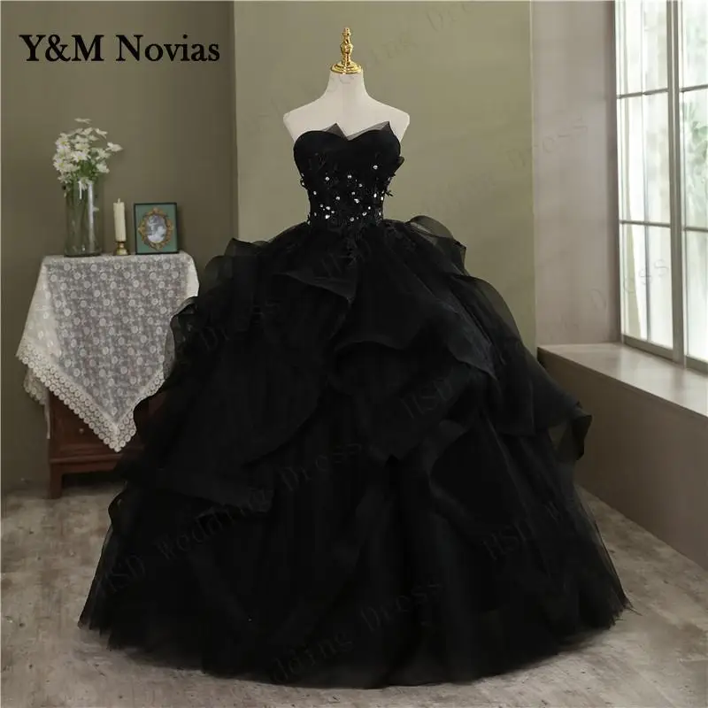 Quinceanera Dresses Party Prom Lace Embroidery Strapless Ball Gown Customized Quinceanera Dress Plus Size Vestido De Quince Robe