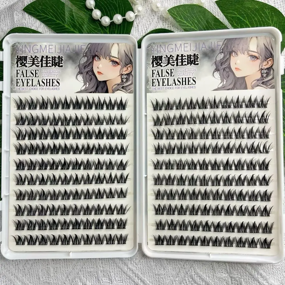 100/130/200 Clusters Black Self Adhesive False Eyelashes 11-13MM Gentle DIY Lashes Extension Eye Makeup Large Capacity
