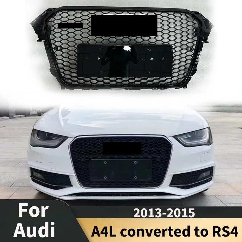2013-2015 for  A4L Modification RS4 Style Grills Front Bumper Hood Grille Guard Protector Cover Trim Kits Tuning Auto Parts