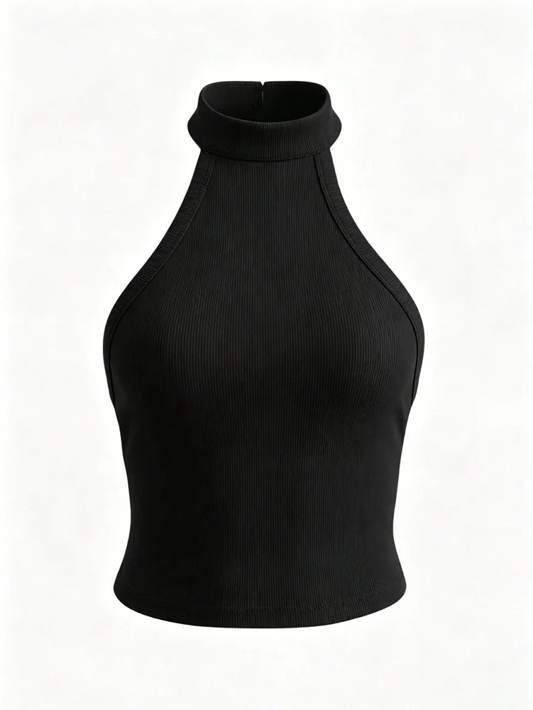 2026 Sommer Neuerscheinung: Europäischer & Amerikanischer Y2K-Style Sexy Rückenfreier Neckholder Ärmelloses Strick-Tanktop für Damen – Modisch – Detail 13