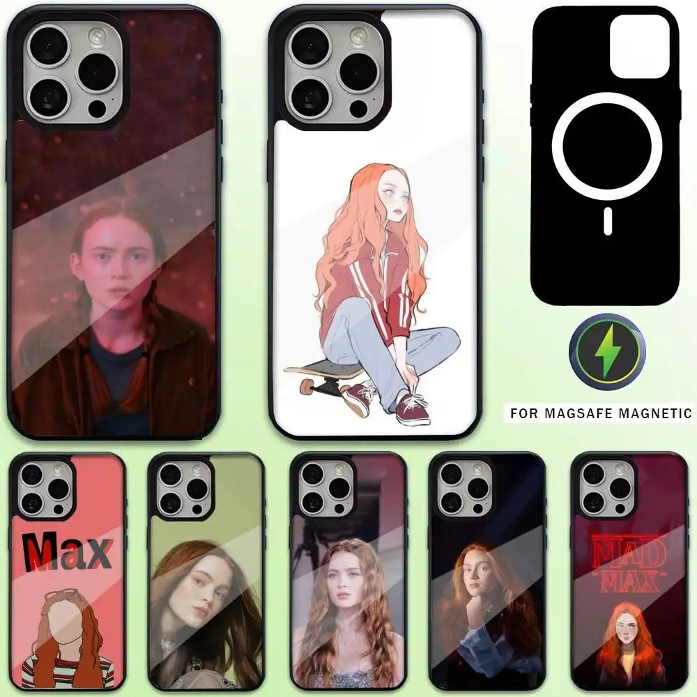 

USA Actress S-Sadie Sink Phone Case For iPhone17,16,15,14,13,12,11 Plus,Pro Max Magnetic Magsafe Wireless Charging