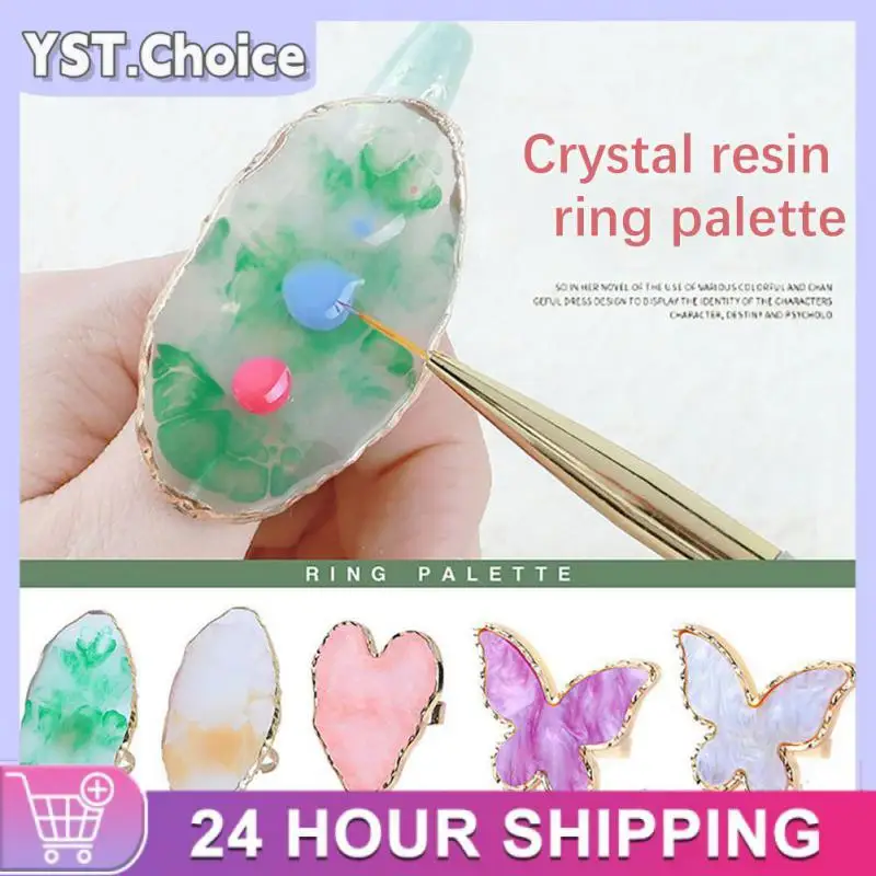 Eyelash Glue Nail Art Color Pallet Glue Rings Acrylic Faux Eyelash Extension Adhesive Holder Easy Clean Makeup Tool